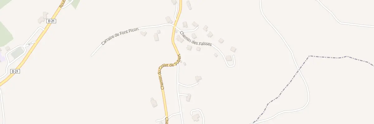 Plan de Collet de Subert à La Bastide