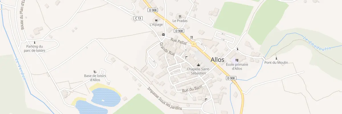 Plan du 383 Grand Rue à Allos