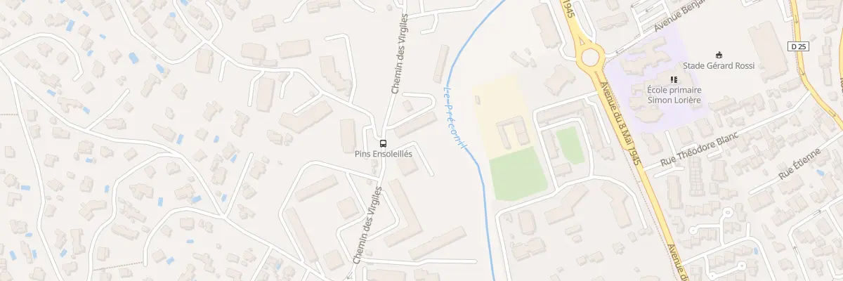 Plan du 1 Che des Virgiles à Sainte-Maxime