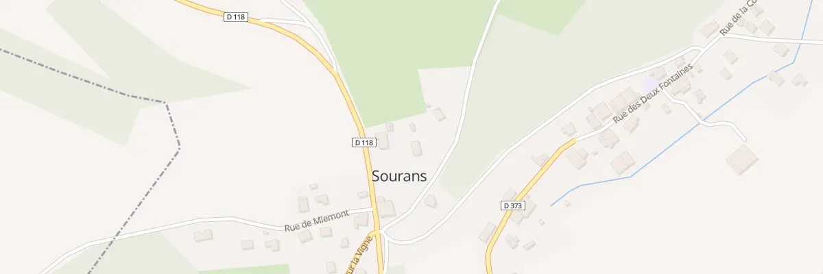 Plan du 1 Rue sur la Cote à Sourans