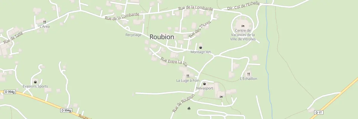 Plan du 5369 Entre la Via à Névache