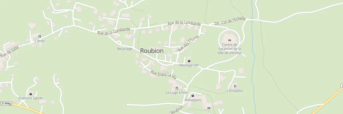 Plan du 5500 Entre la Via à Névache