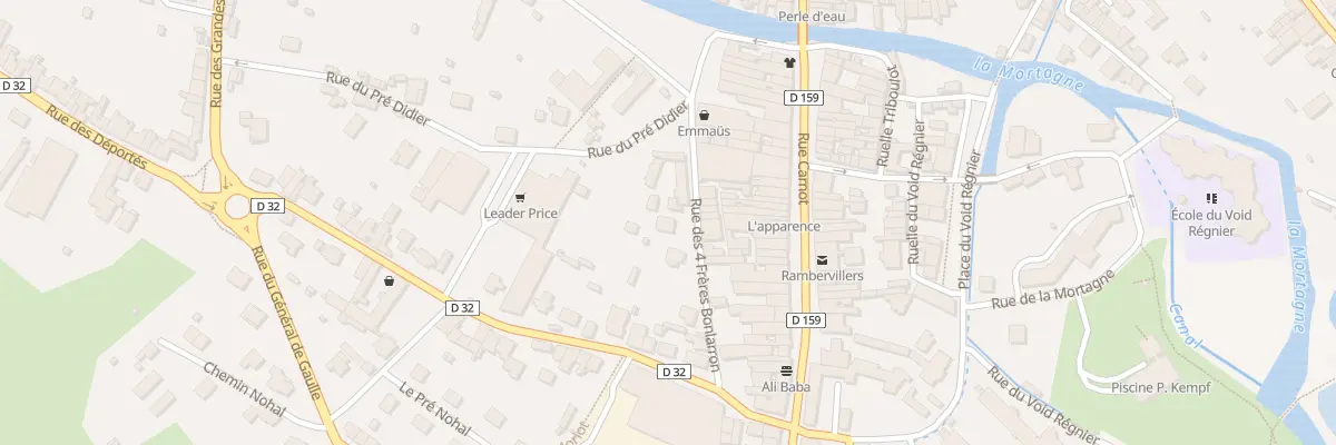 Plan du 12 Rue 4 Freres Bonlarron à Rambervillers