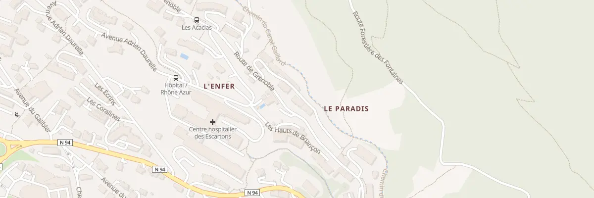 Plan du 40 Rte de Grenoble à Briançon