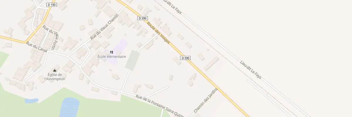 Plan du 38 Rte des Vosges à Chenevières