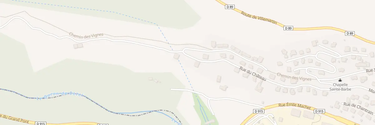 Plan du Chateau à Bozel