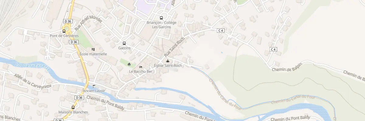 Plan du 15 Che du Canal du Four à Briançon