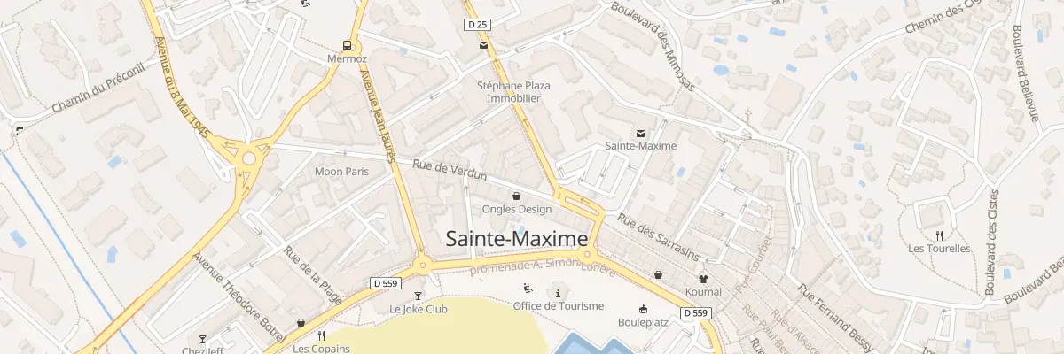 Plan du 2 Rue de Verdun à Sainte-Maxime