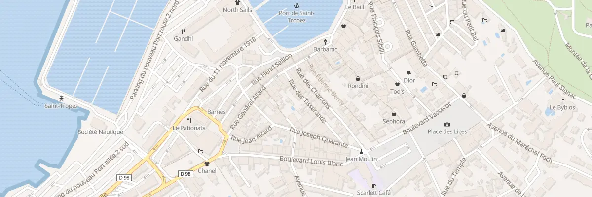 Plan du 9001 Rue des Tisserands à Saint-Tropez