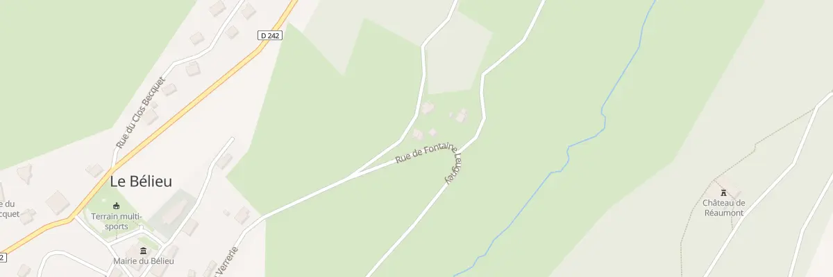 Plan du 1 Fontaine de Leugney au Bélieu