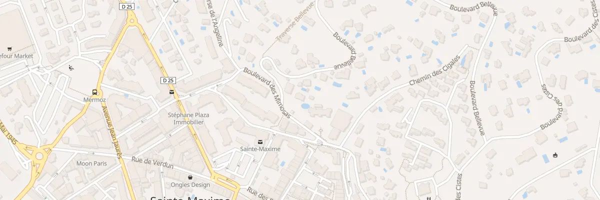 Plan du 9010 Bd des Mimosas à Sainte-Maxime