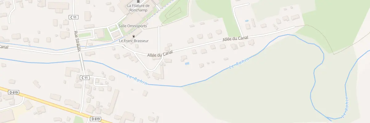 Plan du 16 All du Canal à Ronchamp