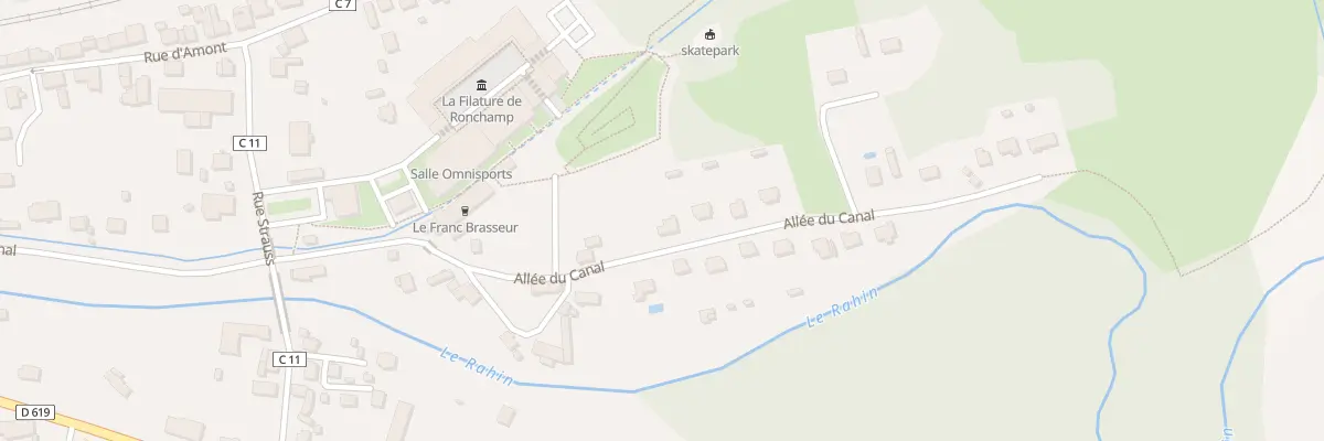 Plan du 13 All du Canal à Ronchamp
