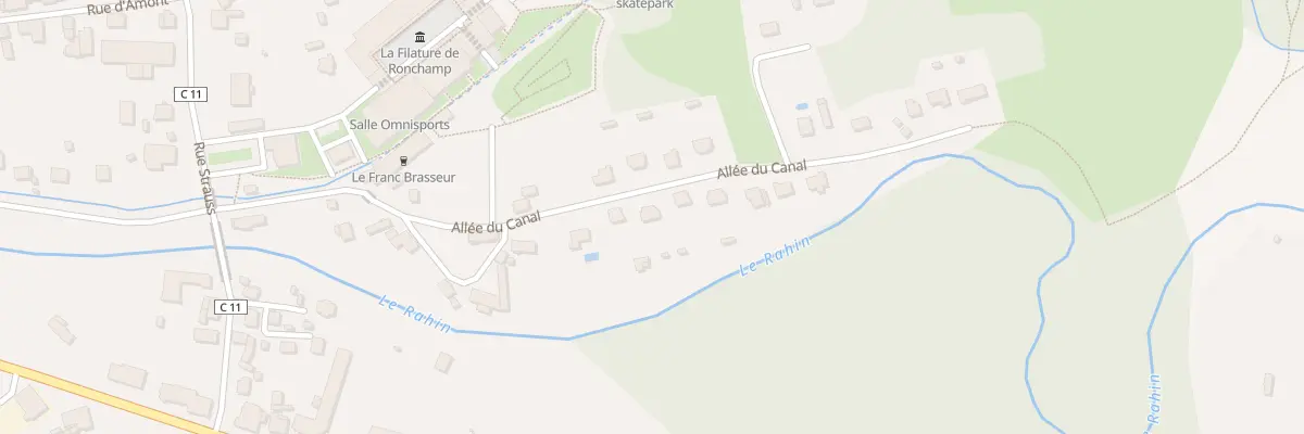Plan du 20 All du Canal à Ronchamp