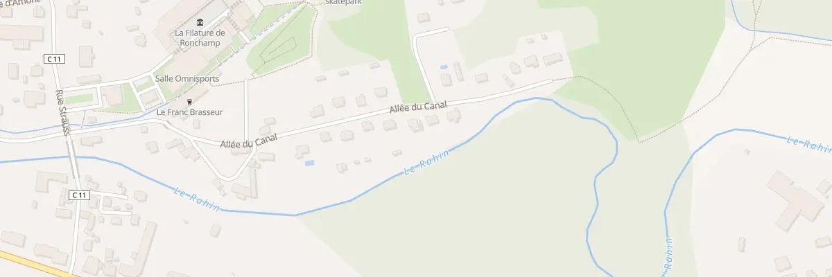 Plan du 28B All du Canal à Ronchamp