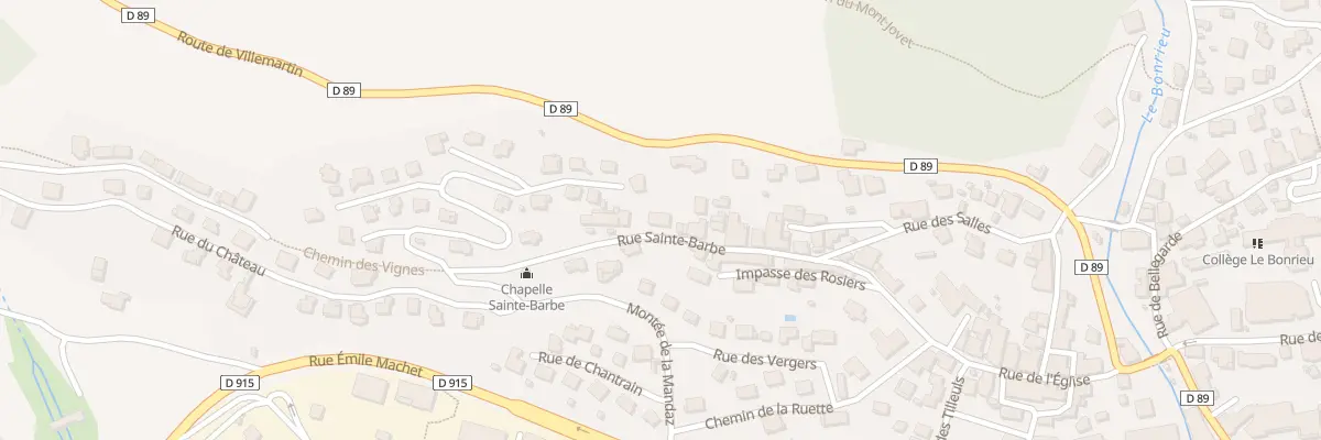 Plan des Tombettes à Bozel