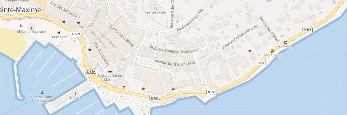 Plan du 28 Av Berthie Albrecht à Sainte-Maxime