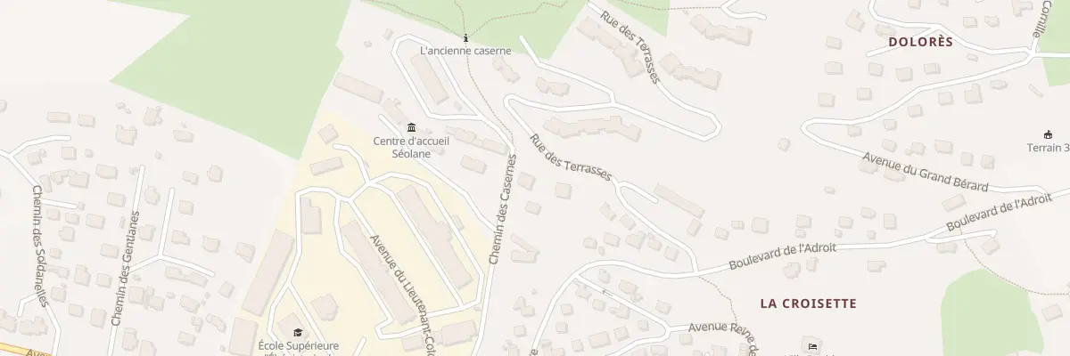 Plan du 4 Che des Casernes à Barcelonnette
