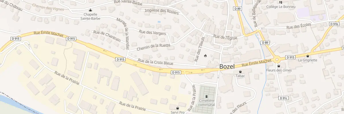 Plan de La Ruette à Bozel
