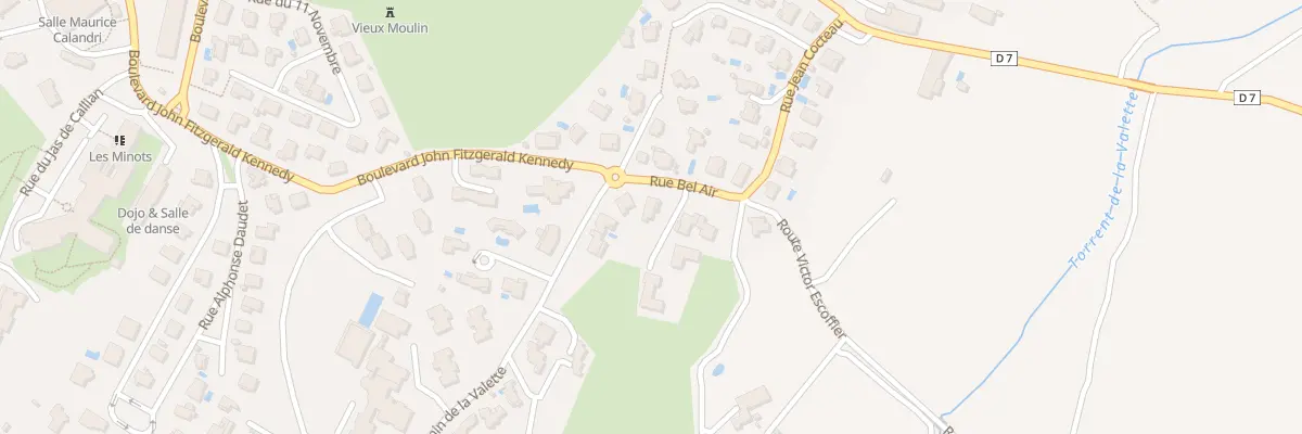 Plan du 7 Rue Bel Air à Roquebrune-sur-Argens
