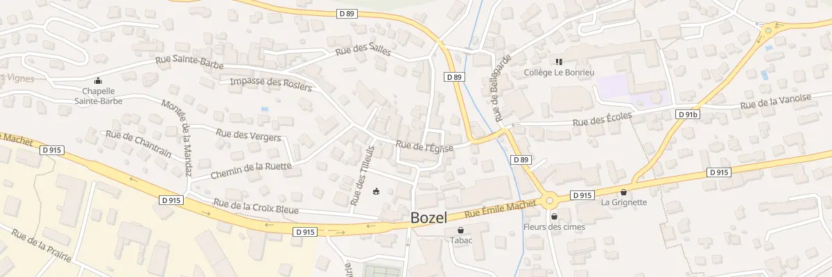 Plan du 1 Rue du Mont Jovet à Bozel