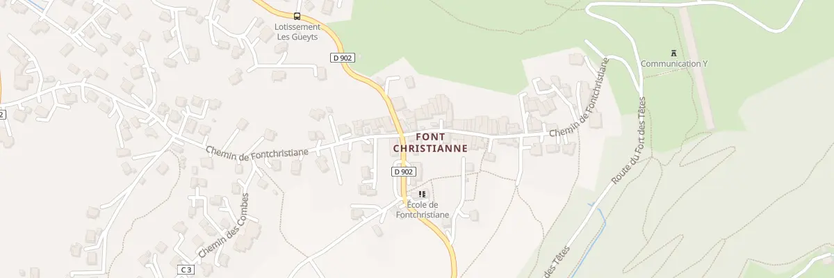 Plan du 14 Ham de Fontchristianne à Briançon