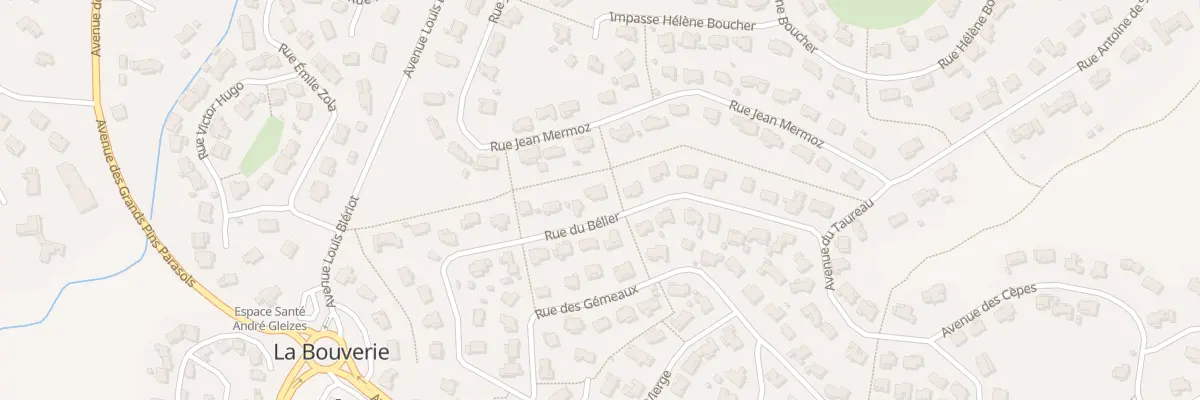 Plan de la Rue du Belier à Roquebrune-sur-Argens