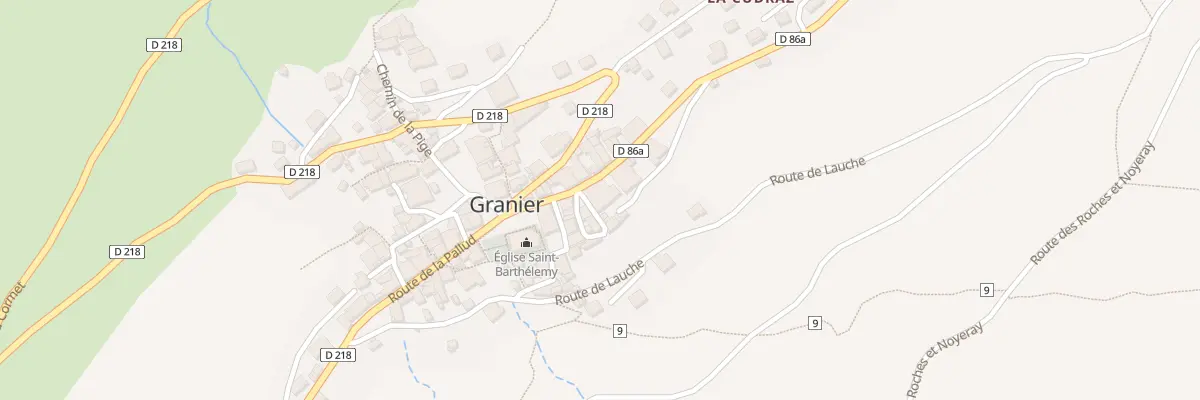 Plan du 5036 Granier à Aime-la-Plagne
