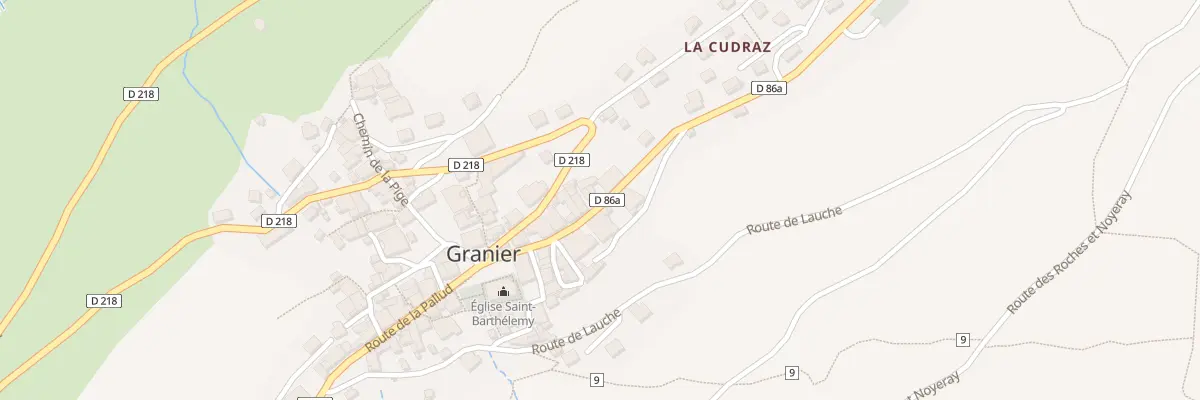 Plan du 87 Rte du Carroz Granier à Aime-la-Plagne