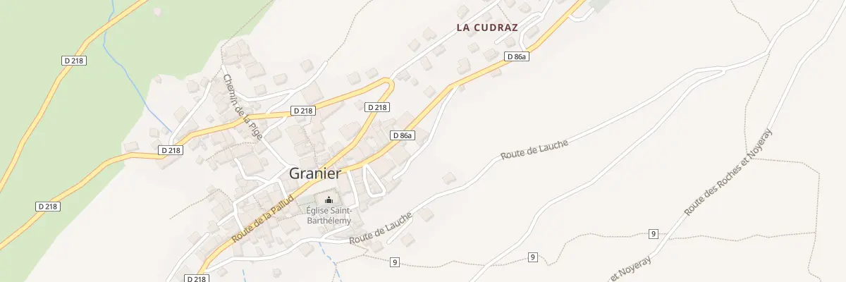 Plan du 100 Rte du Carroz Granier à Aime-la-Plagne