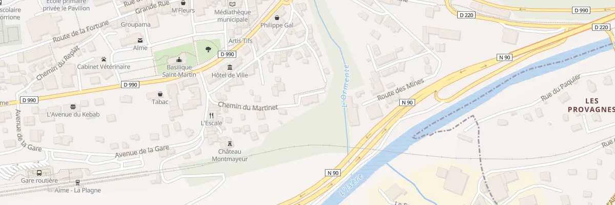 Plan du 132 Che du Martinet à Aime-la-Plagne