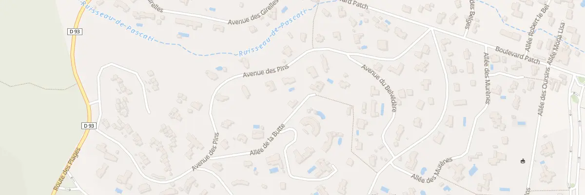 Plan du 7 All de la Butte à Ramatuelle