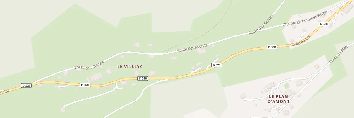 Plan du 382 Rte des Avorzis à La Côte-d’Arbroz
