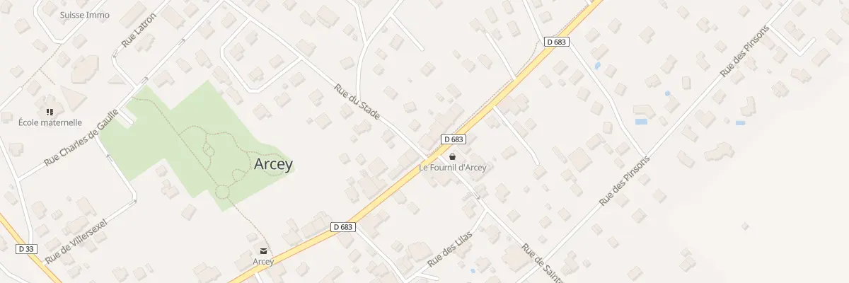 Plan du 2 Rue du Stade à Arcey