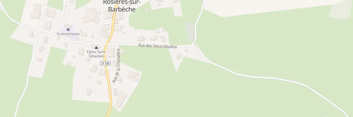 Plan de la Rue de la Chapelle à Rosières-sur-Barbèche