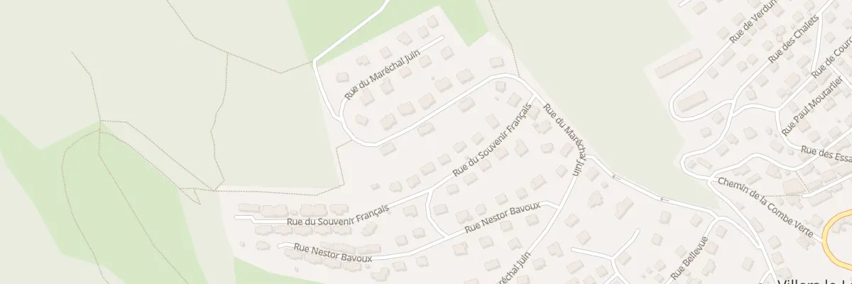 Plan du 33 Rue Marechal Juin à Villers-le-Lac