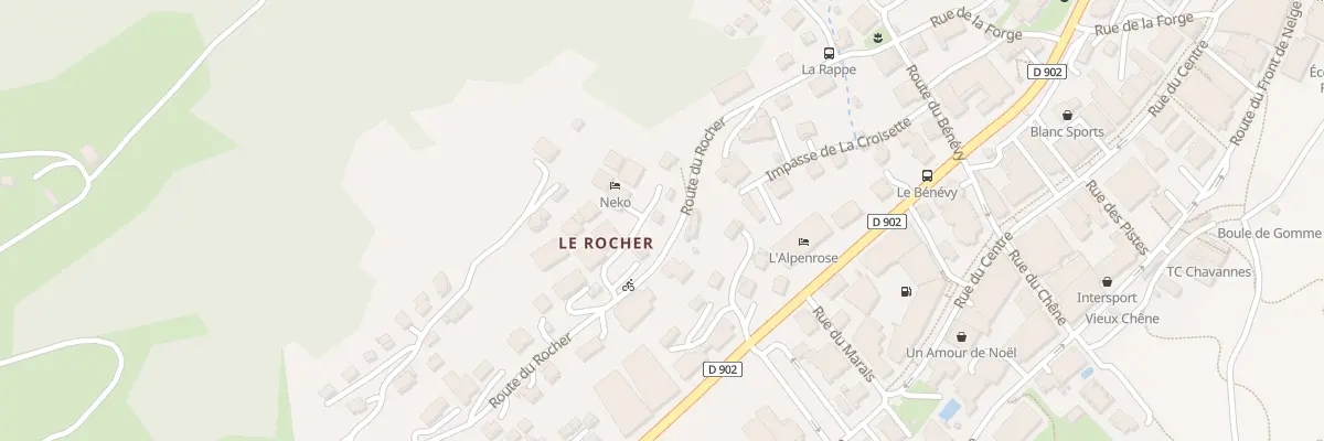 Plan du 186 Rte du Rocher aux Gets