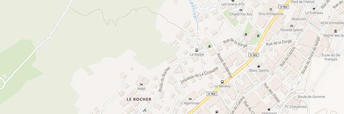 Plan du 72 Rte du Rocher aux Gets