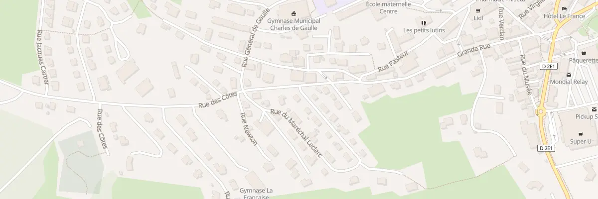 Plan du 2 Rue Marechal de Lattre à Villers-le-Lac