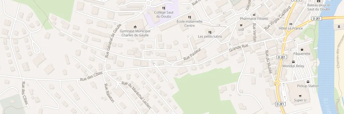 Plan du 12 Rue Pasteur à Villers-le-Lac