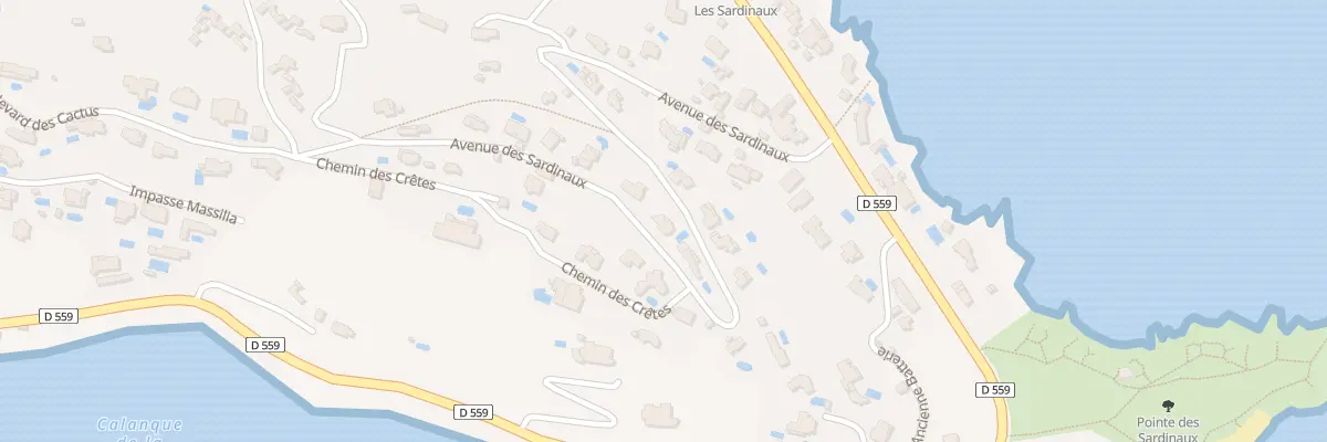 Plan du 23 Av des Sardinaux à Sainte-Maxime