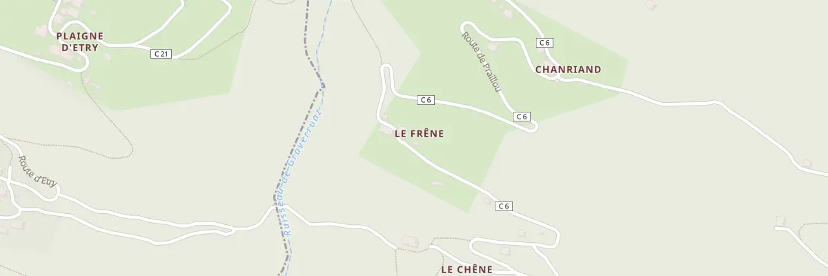 Plan du 988 Rte de Praillou à Verchaix
