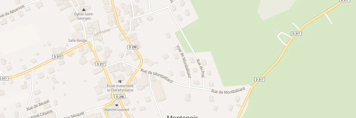 Plan du 11 Voie de Montbeliard à Montenois