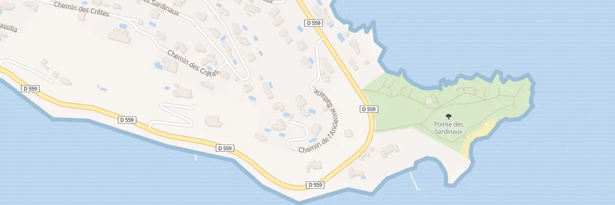Plan du 4 Che de l’Ancienne Batterie à Sainte-Maxime