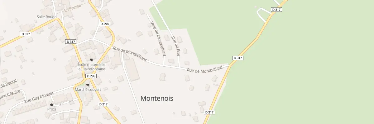 Plan du 7 Voie de Montbeliard à Montenois