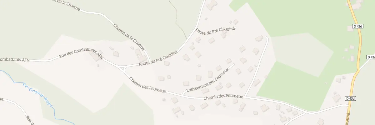 Plan du 3 Rte du Pré Claudiné à Cleurie