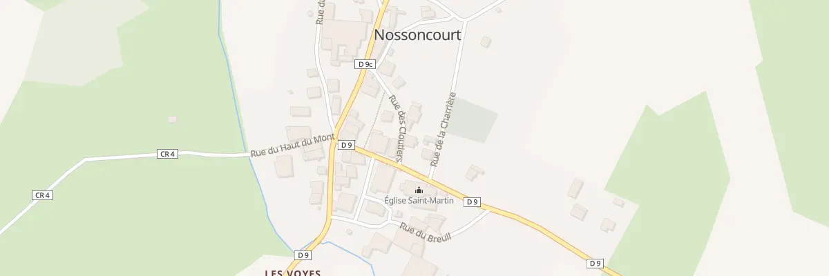 Plan du 1 Rue de Ménil à Nossoncourt