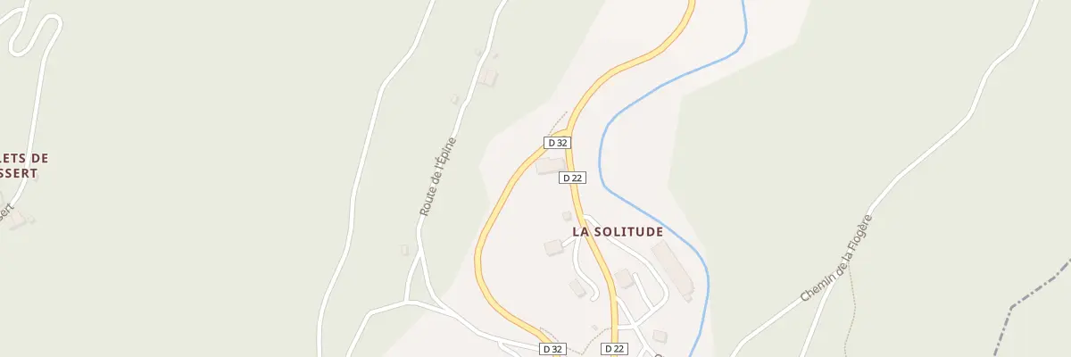 Plan de La Solitude à Bonnevaux