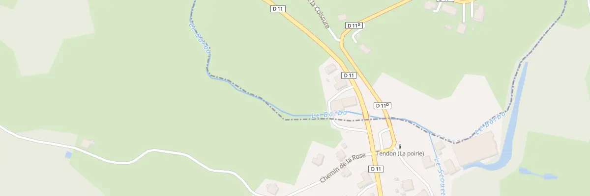 Plan du 1 Rte Verte à Tendon