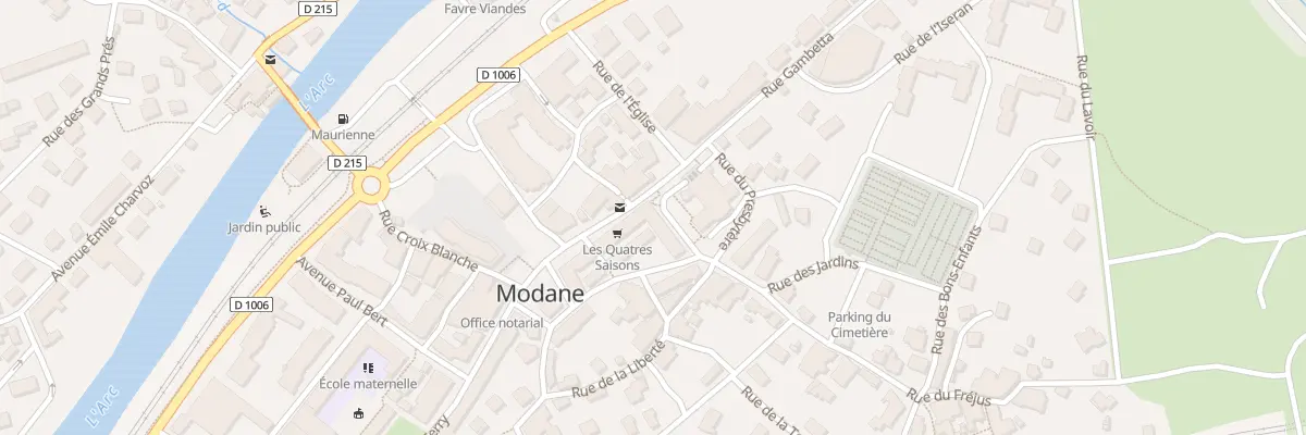Plan du 1 Pl de l’Église à Modane